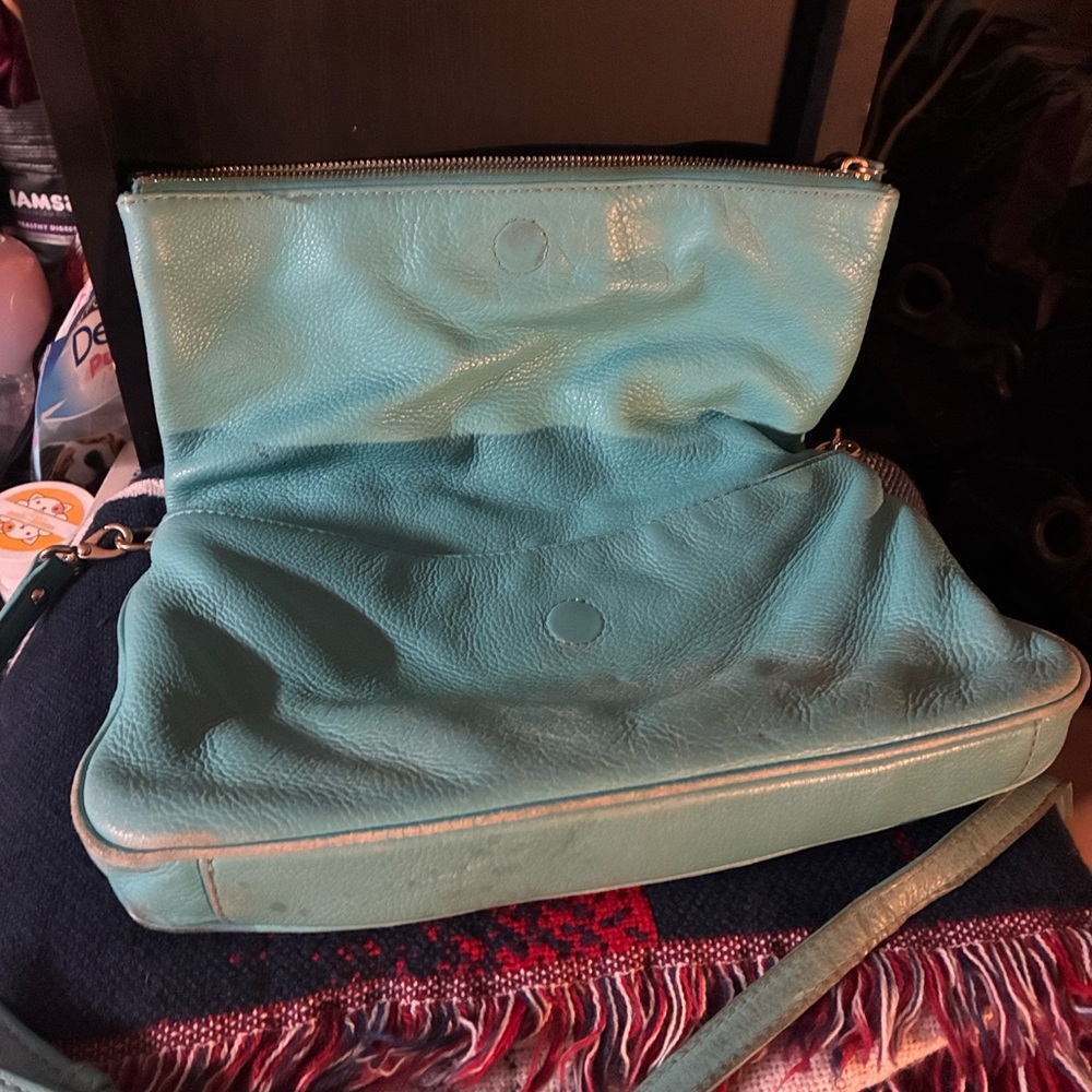 Vintage Kate Spade Aqua Leather Purse
